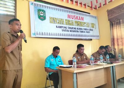 MUSKAM RENCANA KERJA PEMERINTAH KAMPUNG TANJUNG KURAS TAHUN 2022 UNTUK KEGIATAN TAHUN 2023