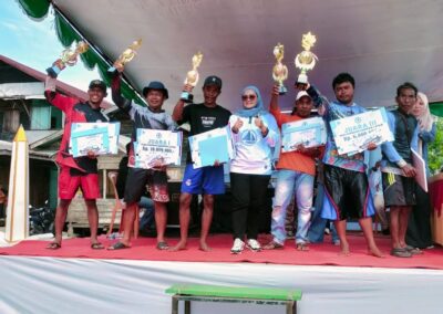 Semarak perahu layar desa bandul meriahkan acara dikabupaten Meranti