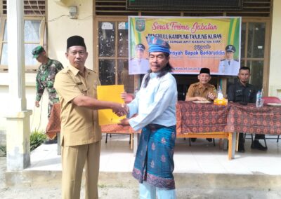 SERAH TERIMA JABATAN PENGHULU KAMPUNG TANJUNG KURAS KECAMATAN SUNGAI APIT KABUPATEN SIAK